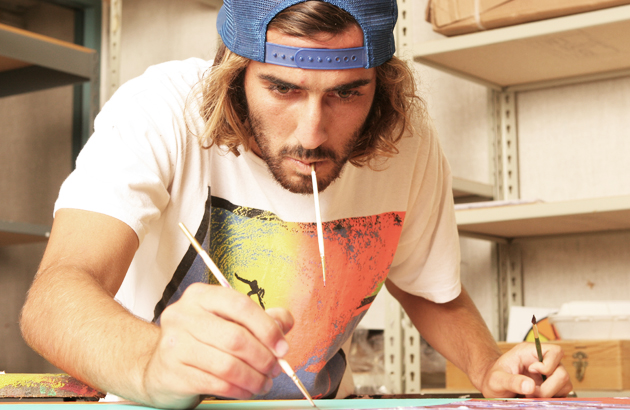 Art student in class