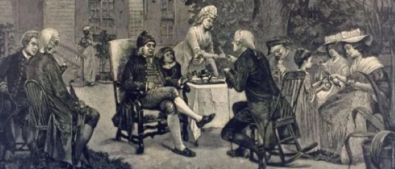 Franklin in his house