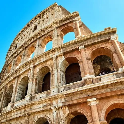 The Colosseum in Rome, Italy, showcasing its ancient architecture during the Concordia University Irvine semester abroad.
