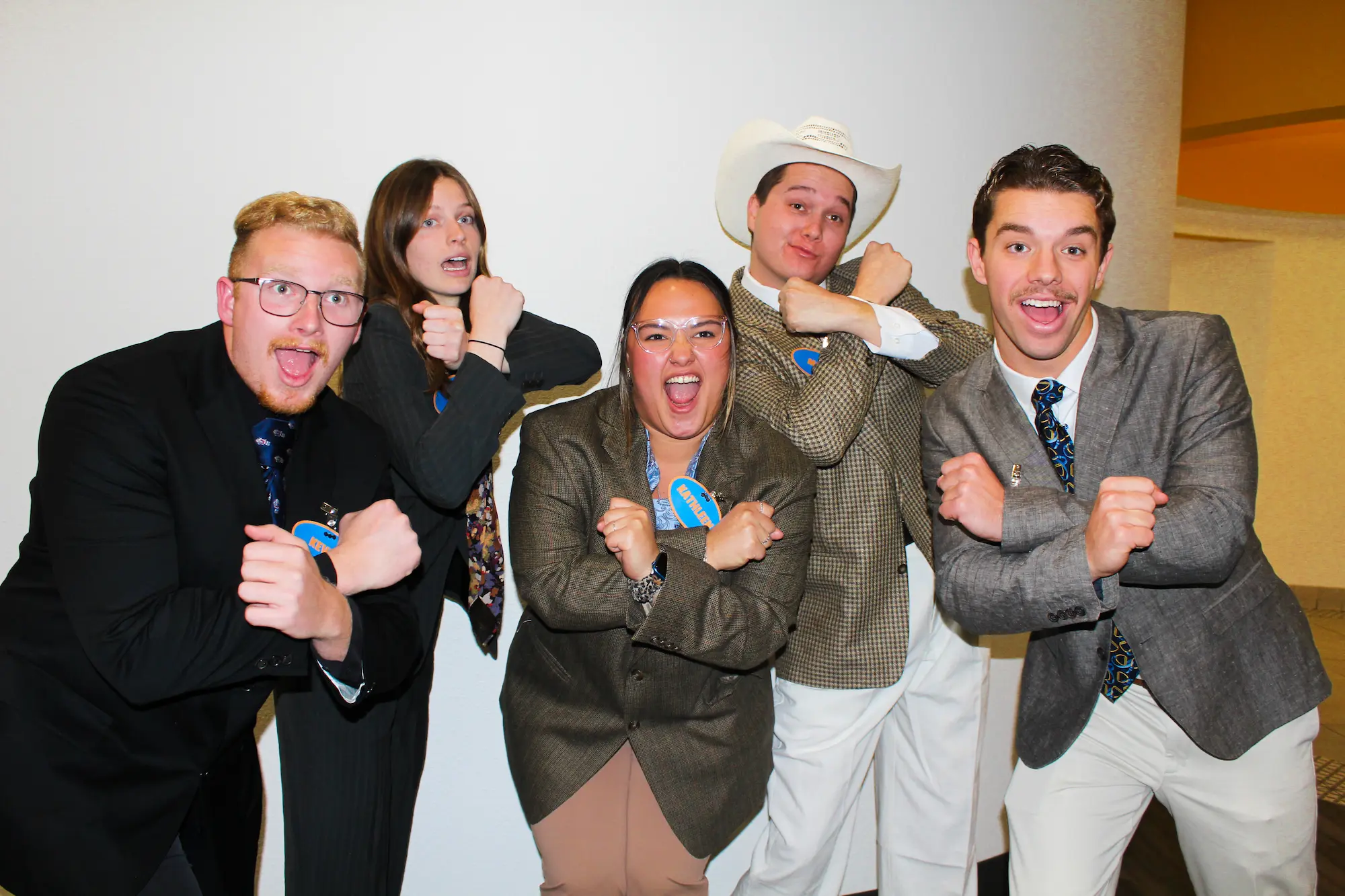 Student passing out I Heart CUI shirts