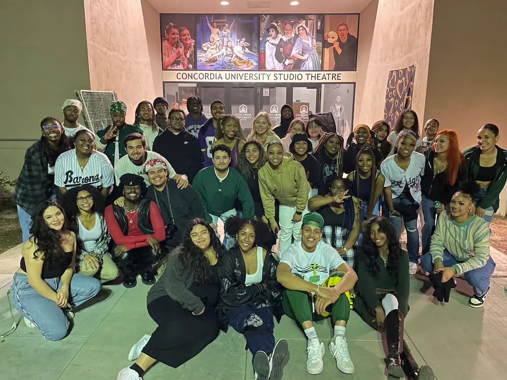 Black Student Union members pose together
